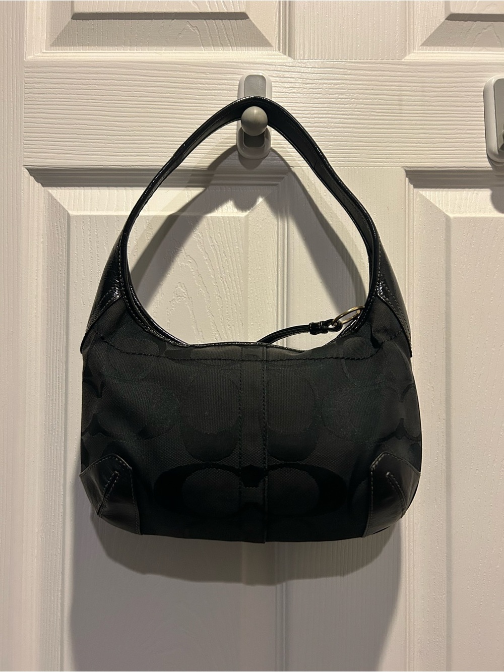 COACH Small Ergo Hobo Bag Black Canvas